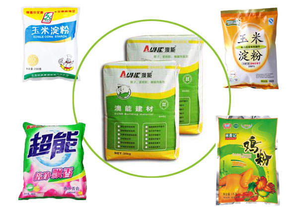 瓷磚填縫劑自動包裝流水線-全自動粉末包裝流水線樣品
